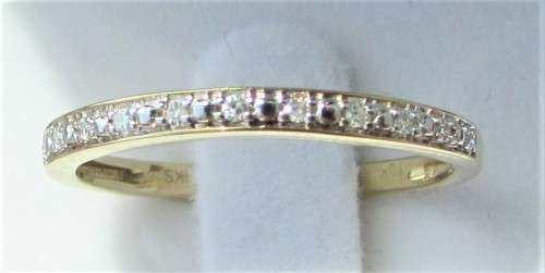 **TOP DEAL [R15419]** HIGH [H / SI] QUALITY [0.10ct] DIAMOND PAVE BAND [YELLOW GOLD] - **SEE VIDEO**