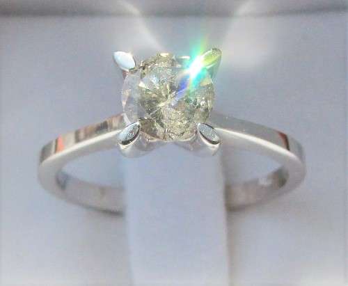 **3/4ct SPECIAL [R37314]** ROUND CUT [0.760ct] SOLITAIRE DIAMOND RING [18KT WHITE GOLD] - BUY SAFE