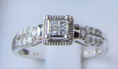 **PROMO [R30751]** HIGH QUALITY [0.700ct] DIAMOND RING [WHITE GOLD] - **SEE VIDEO**