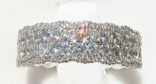 **BREATHTAKING [R78631]** TOP QUALITY [1.150ct] SPARKLING DIAMOND BAND [WHITE GOLD] - **SEE VIDEO**