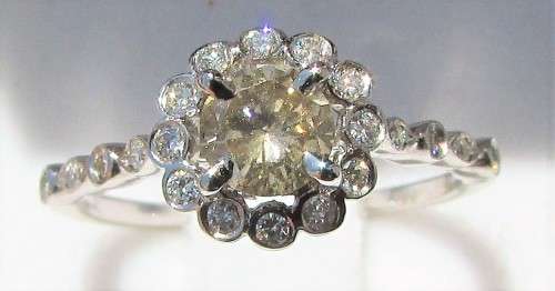 **SPECIAL [R47314]** ROUND CUT [0.700ct] STUNNING DIAMOND RING [18KT WHITE GOLD] - BUY SAFE