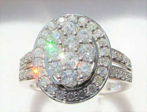 **STUNNER!! [R65643]** INVISIBLE OVAL DESIGN [1.250ct] DIAMOND RING [WHITE GOLD] - BUY SAFE