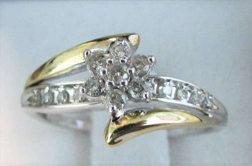 **SPECIAL DEAL [R28083]** DESIGNER DIAMOND  [0.350ct] RING [WHITE / YELLOW GOLD] - BUY SAFE