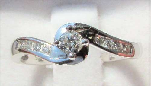 **UNBEATABLE VALUE [R30412]** SWIRL DESIGN [0.400ct] DIAMOND RING [2.348g] WHITE GOLD - BUY SAFE