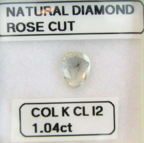 **NATURAL DIAMOND** UNIQUE [1.040ct] ROSE CUT [ COLOUR K ] DIAMOND STARTING AT R1 - BUY SAFE