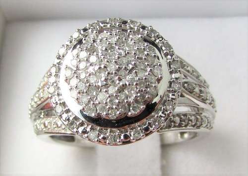 **SPECTACULAR [R40456]** HALO DESIGN [0.750ct] DIAMOND RING [6.038g] WHITE GOLD - BUY SAFE