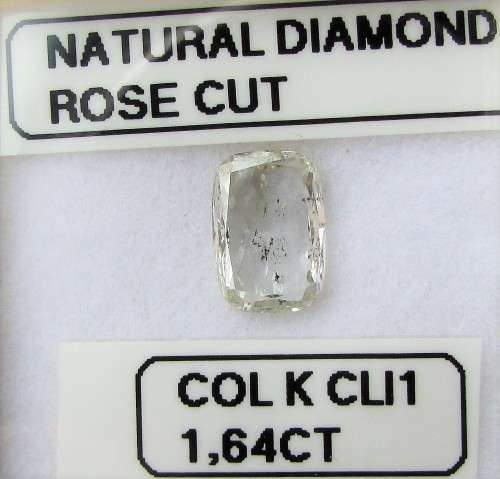**NATURAL DIAMOND** UNIQUE [1.640ct] ROSE CUT [ COLOUR K ] DIAMOND STARTING AT R1 - BUY SAFE