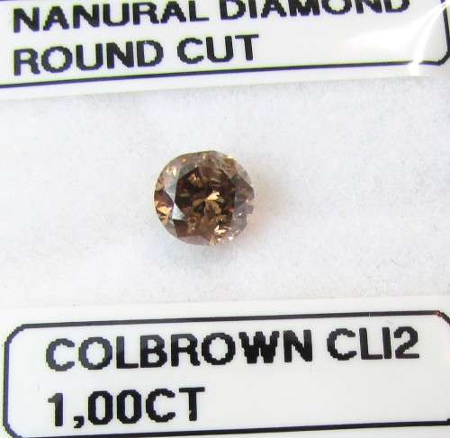 **BRILLIANT DIAMOND** [CHAMPAGNE] ROUND [1.00ct] CUT [LOOSE DIAMOND] - BUY SAFE