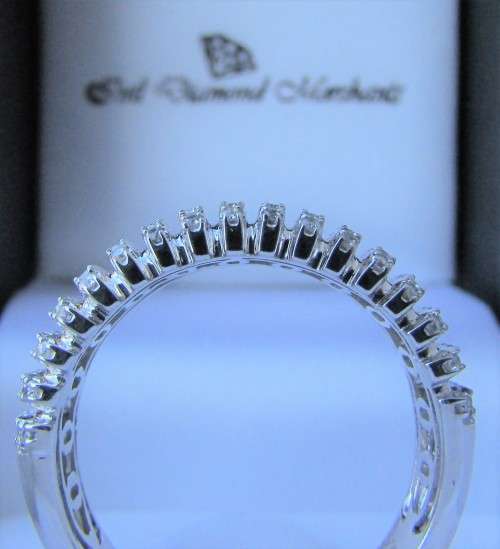 **DESIGNER INSPIRED [R43385]** HIGH QUALITY [1.00ct] DIAMOND BAND [4.421g] WHITE GOLD- **SEE VIDEO**