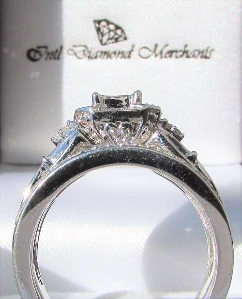 **BEST OF THE BEST [R45896]** BRIDAL TWINSET [1.00ct] PRINCESS DIAMOND RING [WHITE GOLD] - BUY SAFE