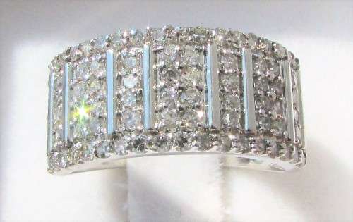 **DESIGNER INSPIRED [R43385]** HIGH QUALITY [1.250ct] DIAMOND BAND [4.246g] WHITE GOLD - BUY SAFE