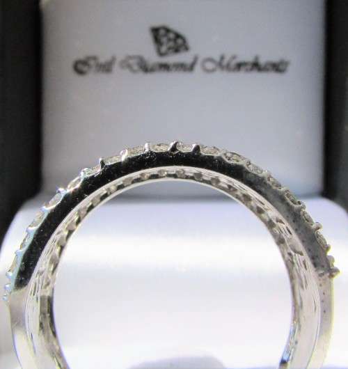 **DESIGNER INSPIRED [R43385]** HIGH QUALITY [1.250ct] DIAMOND BAND [4.246g] WHITE GOLD - BUY SAFE