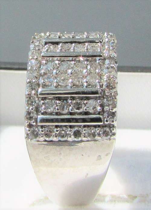 **DESIGNER INSPIRED [R43385]** HIGH QUALITY [1.250ct] DIAMOND BAND [4.246g] WHITE GOLD - BUY SAFE