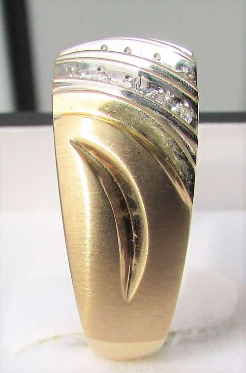 **ONE OF A KIND [R39257]** GENTS DIAMOND RING [0.400ct] ROUND CUT [YELLOW GOLD] - BUY SAFE