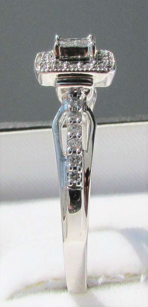 **SPECIAL DEAL [R28083]** ROUND / PRINCESS CUT [0.400ct] DIAMOND RING [WHITE GOLD] - BUY SAFE