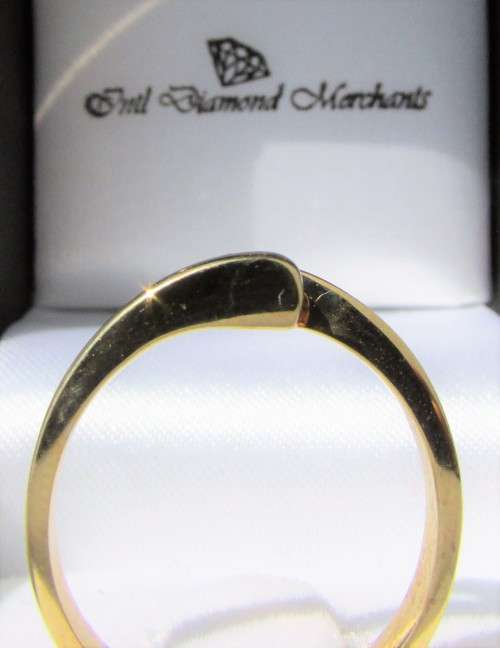 **STUNNING SOLITAIRE [R25036]** ROUND CUT DIAMOND [0.250ct] TWIST RING [YELLOW GOLD] - BUY SAFE