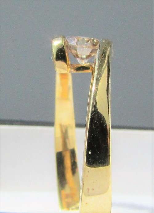 **STUNNING SOLITAIRE [R25036]** ROUND CUT DIAMOND [0.250ct] TWIST RING [YELLOW GOLD] - BUY SAFE