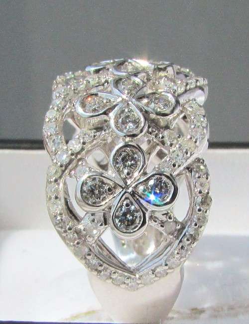 **BREATHTAKING [R68631]** TOP QUALITY [1.150ct] SPARKLING DIAMOND BAND [WHITE GOLD] - **BUY SAFE**