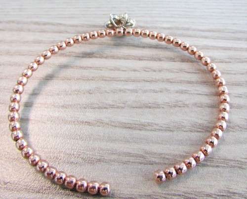 **ONE OF A KIND [R66127]** DIAMOND [1.050cts] FLEX BANGLE ROUND CUT [18KT PINK GOLD] - **SEE VIDEO**