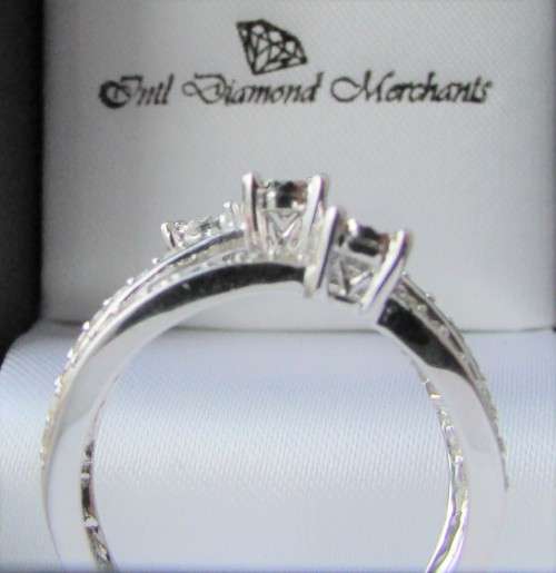 **SPARKLY [R54528]** TRILOGY [1.250ct] DIAMOND RING [4.390g] SOLID WHITE GOLD - **SEE VIDEO**