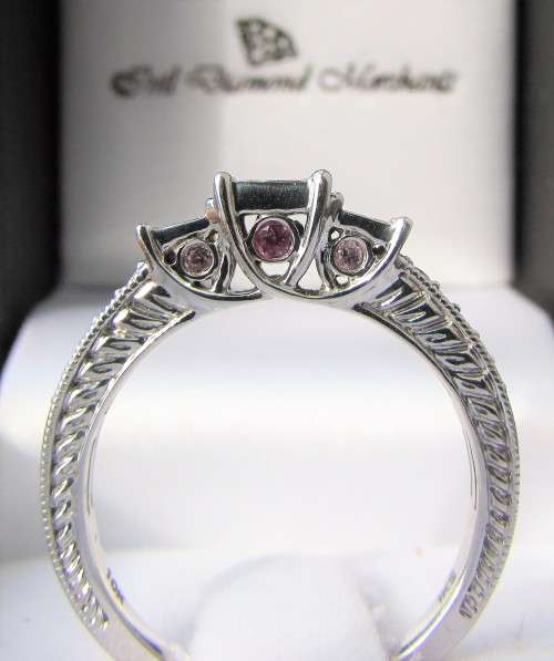 **PRINCESS TRILOGY [R41152]** DIAMOND RING [0.650ct] INVISIBLE SETTING [WHITE GOLD] - **BUY SAFE**