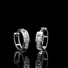 **DIAMOND HOOPS [R21893]** BAGUETTE [0.300ct] DIAMOND EARRINGS [WHITE GOLD] -  BUY SAFE