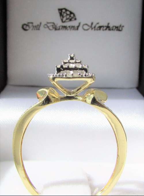 **NEW COLLECTION [R29639]** DESIGNER [0.300ct] CLUSTER DIAMOND RING [YELLOW GOLD] - BUY SAFE