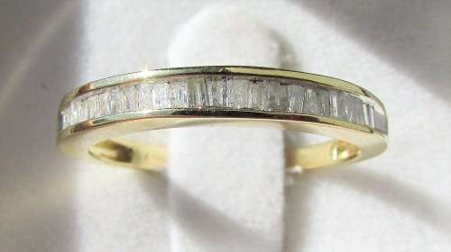 **AMAZING DEAL [R23419]** BAGUETTE CUT [0.300ct] CHANNEL DIAMOND BAND [YELLOW GOLD] - BUY SAFE