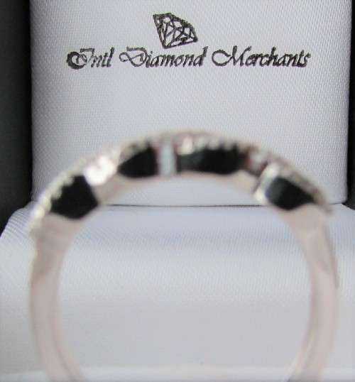 **TWISTED DESIGN [R33385]** ROUND BRILLIANT CUT [0.450ct] DIAMOND BAND [WHITE GOLD] - BUY SAFE