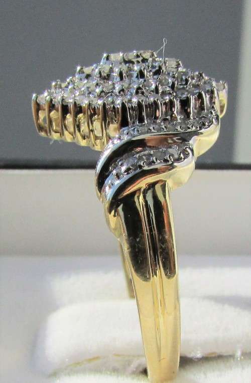 **ONCE-OFF [R33639]** DESIGNER [0.350ct] CLUSTER DIAMOND RING [YELLOW GOLD] - BUY SAFE