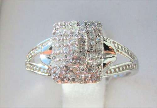 **NEW COLLECTION [R29639]** DESIGNER [0.300ct] CLUSTER DIAMOND RING [WHITE GOLD] - BUY SAFE