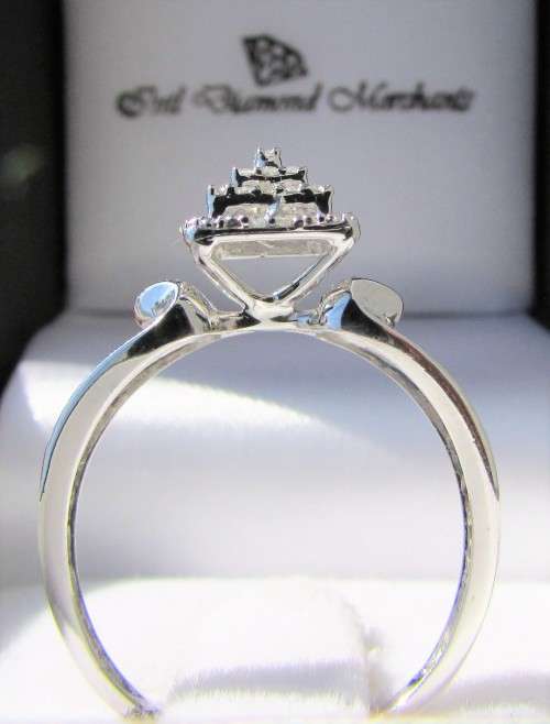 **NEW COLLECTION [R29639]** DESIGNER [0.300ct] CLUSTER DIAMOND RING [WHITE GOLD] - BUY SAFE