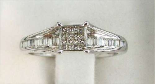 **PRINCESS DESIGNER [R41152]** DIAMOND RING [0.600ct] INVISIBLE SETTING [WHITE GOLD] - **BUY SAFE**