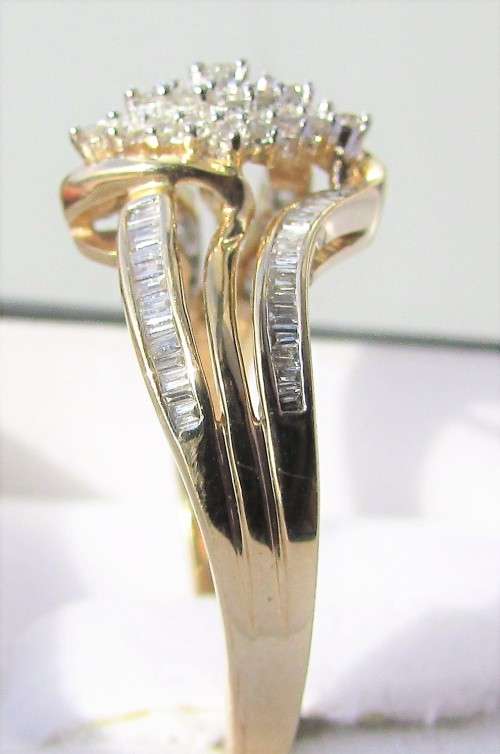 **CRAZY DEAL [R33639]** DESIGNER [0.400ct] CLUSTER DIAMOND RING [YELLOW GOLD] - **SEE VIDEO**