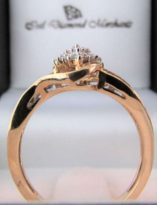 **CRAZY DEAL [R33639]** DESIGNER [0.400ct] CLUSTER DIAMOND RING [YELLOW GOLD] - **SEE VIDEO**