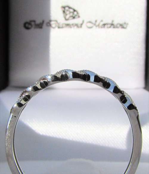 **SPECIAL OFFER [R23419]** HIGH QUALITY [0.200ct] DIAMOND PLAIT DESIGN BAND [WHITE GOLD] - BUY SAFE