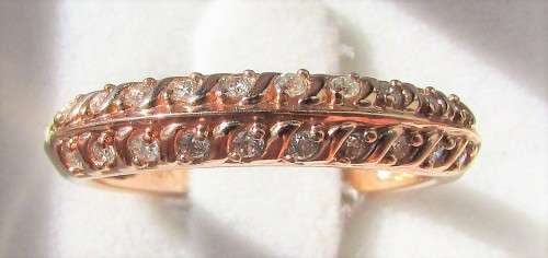 **NEW DESIGN [R23419]** ROUND BRILLIANT CUT [0.300ct] DIAMOND BAND [ROSE GOLD] - BUY SAFE