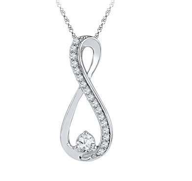**DESIGNER [R17679]** SPARKLING DIAMOND PENDANT [0.200ct] ROUND CUT + OPTIONAL CHAIN  -**SEE VIDEO**