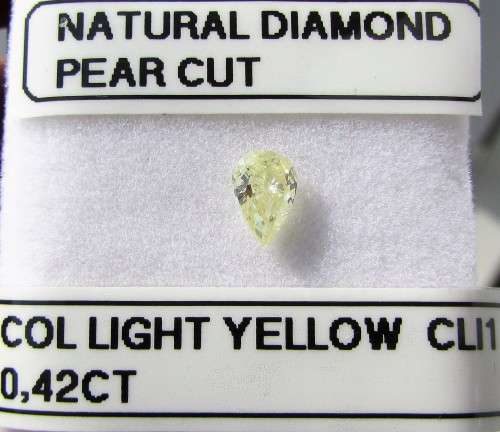 **GORGEOUS PIECE** [0.420ct] PEAR CUT [FANCY YELLOW] DIAMOND STARTING AT R1 - BUY SAFE