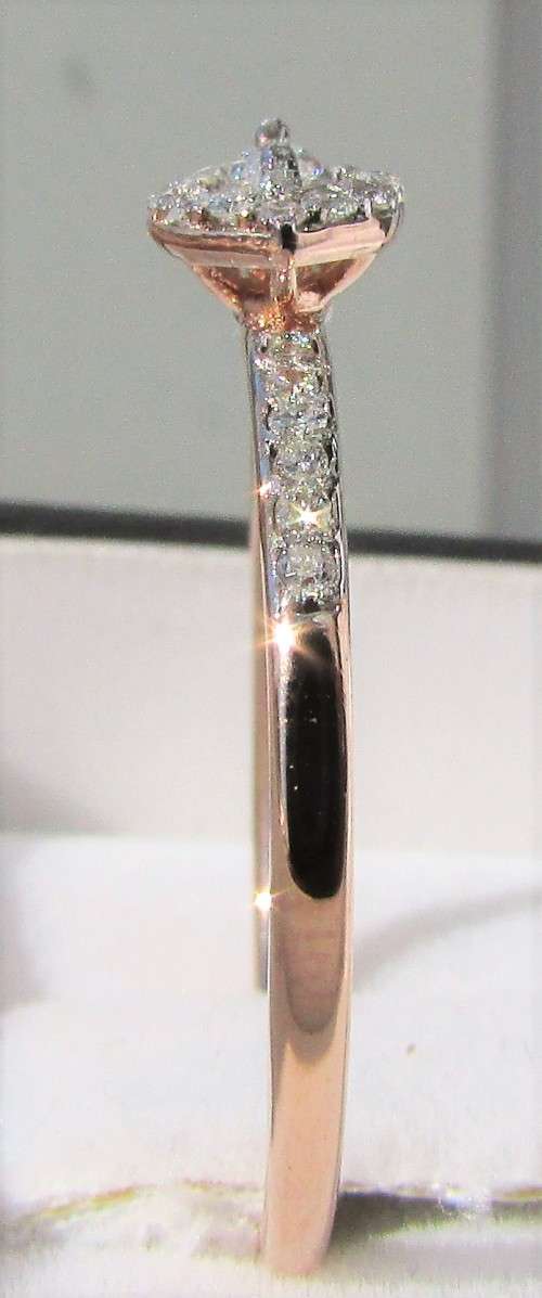 *ONCE-OFF PIECE [R28542]* MARQUISE/ROUND CUT [SI2] DIAMOND [0.300ct] RING [18KT ROSE GOLD] -BUY SAFE