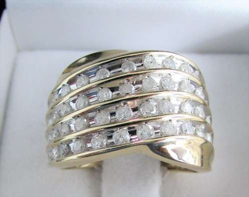 **BREATHTAKING [R53385]** HIGH QUALITY [1.250ct] DIAMOND BAND [6.114g] YELLOW GOLD - BUY SAFE