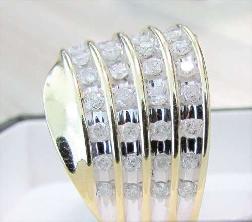 **BREATHTAKING [R53385]** HIGH QUALITY [1.250ct] DIAMOND BAND [6.114g] YELLOW GOLD - BUY SAFE