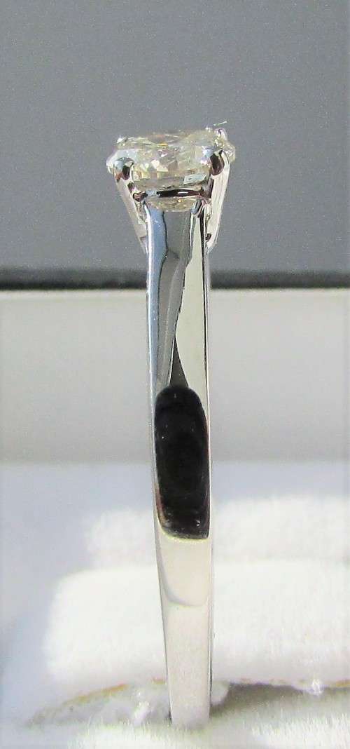 **4 CLAW DESIGN [R29473]** ROUND CUT [0.400ct] SOLITAIRE DIAMOND RING [WHITE GOLD] - BUY SAFE