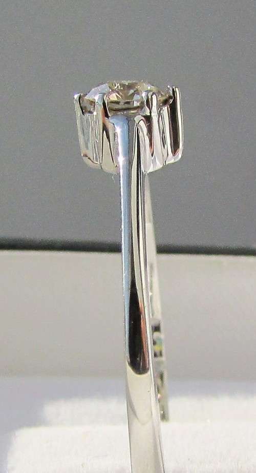 **6 CLAW DESIGN [R26473]** ROUND CUT [0.340ct] SOLITAIRE [SI3] DIAMOND RING [WHITE GOLD] - BUY SAFE