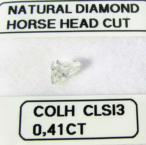 **EXTREMELY RARE** SPARKLING [SI3] HORSE HEAD [0.410ct] CUT [LOOSE DIAMOND] SOUTH AFRICA - BUY SAFE