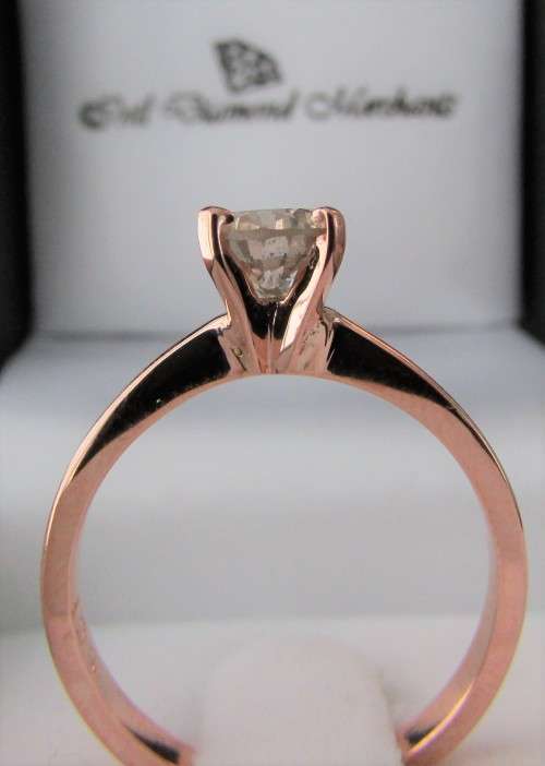 **3/4ct SPECIAL [R30314]** ROUND CUT [0.800ct] SOLITAIRE DIAMOND RING [ROSE GOLD] - BUY SAFE