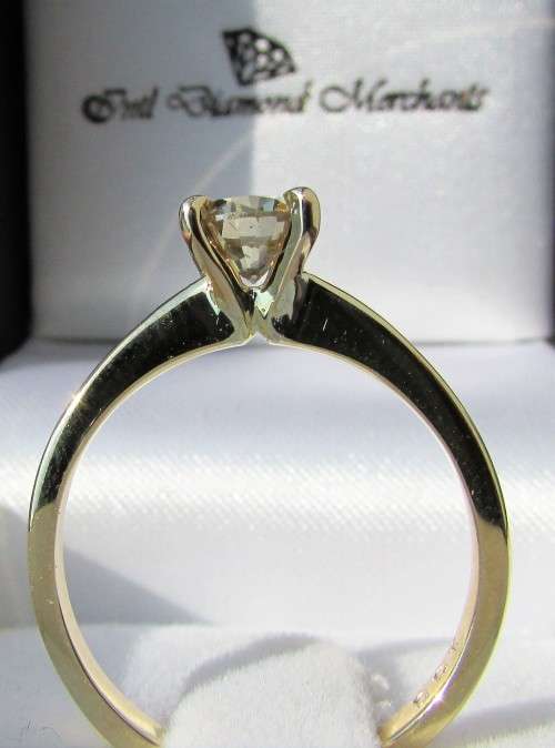 **1/2ct SPECIAL [R26781]** ROUND CUT [0.595ct] SOLITAIRE [SI3] DIAMOND RING [YELLOW GOLD] - BUY SAFE