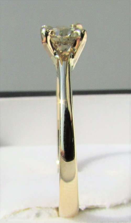 **1/2ct SPECIAL [R26781]** ROUND CUT [0.595ct] SOLITAIRE [SI3] DIAMOND RING [YELLOW GOLD] - BUY SAFE