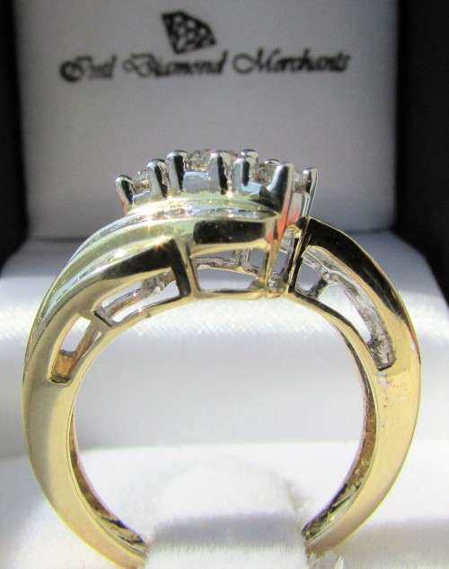 **SUPER DEAL [R40091]** TRILOGY DESIGN [0.700ct] DIAMOND RING [YELLOW GOLD] - **SEE VIDEO**