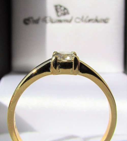 **GORGEOUS [R27659]** ROUND CUT [0.415ct] SOLITAIRE [SI3] DIAMOND RING [YELLOW GOLD] - BUY SAFE